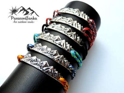 Couple Mountain Bracelets, Climbing Jewelry, Gift for Mountain Lover