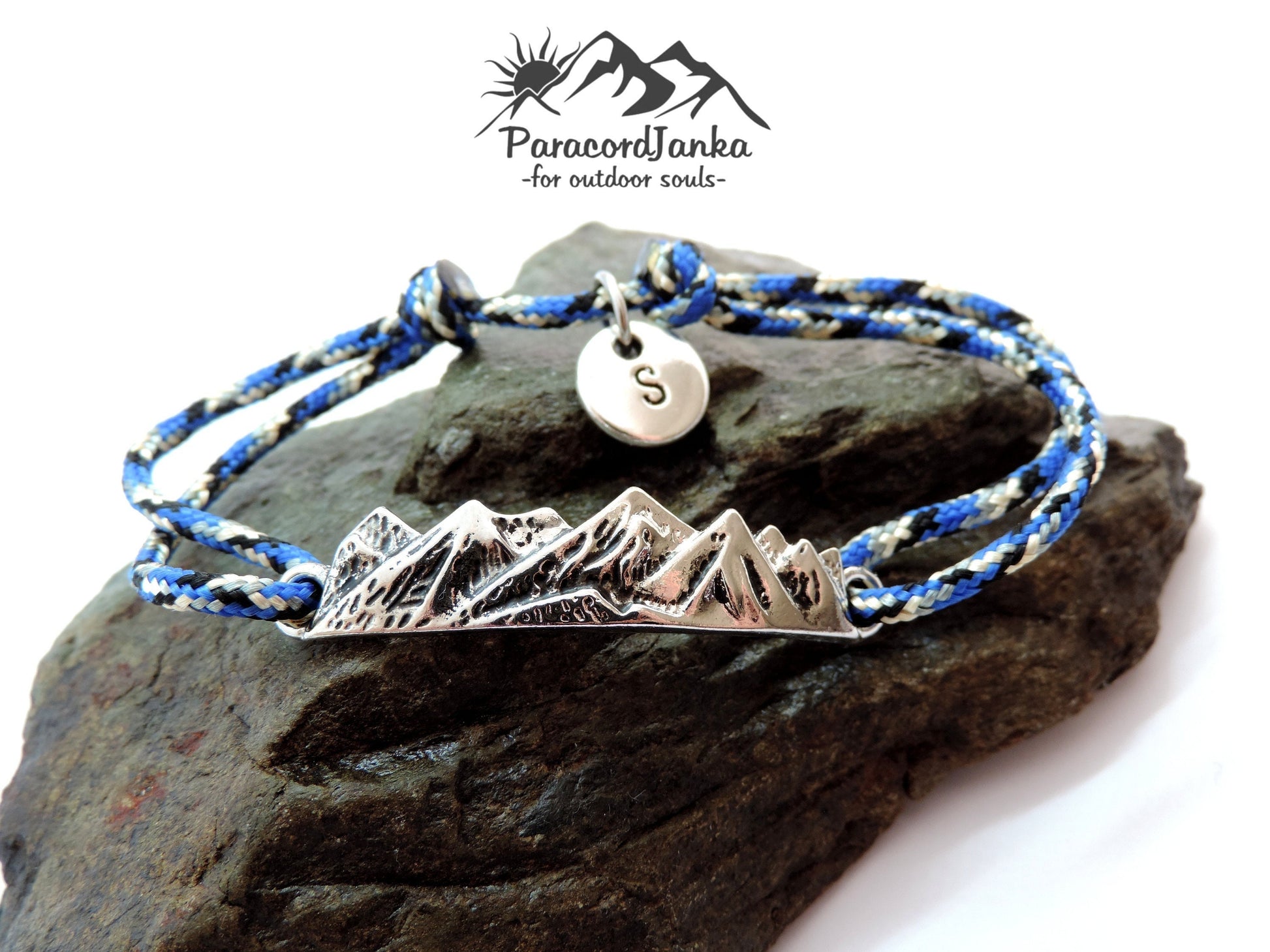 Name Letter Mountain Hiking Bracelet Jewelry Gift