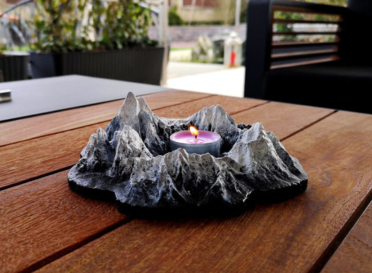 Mountain Candle Holder, Mountain Gift, Hiking Climbing Mountain Decor