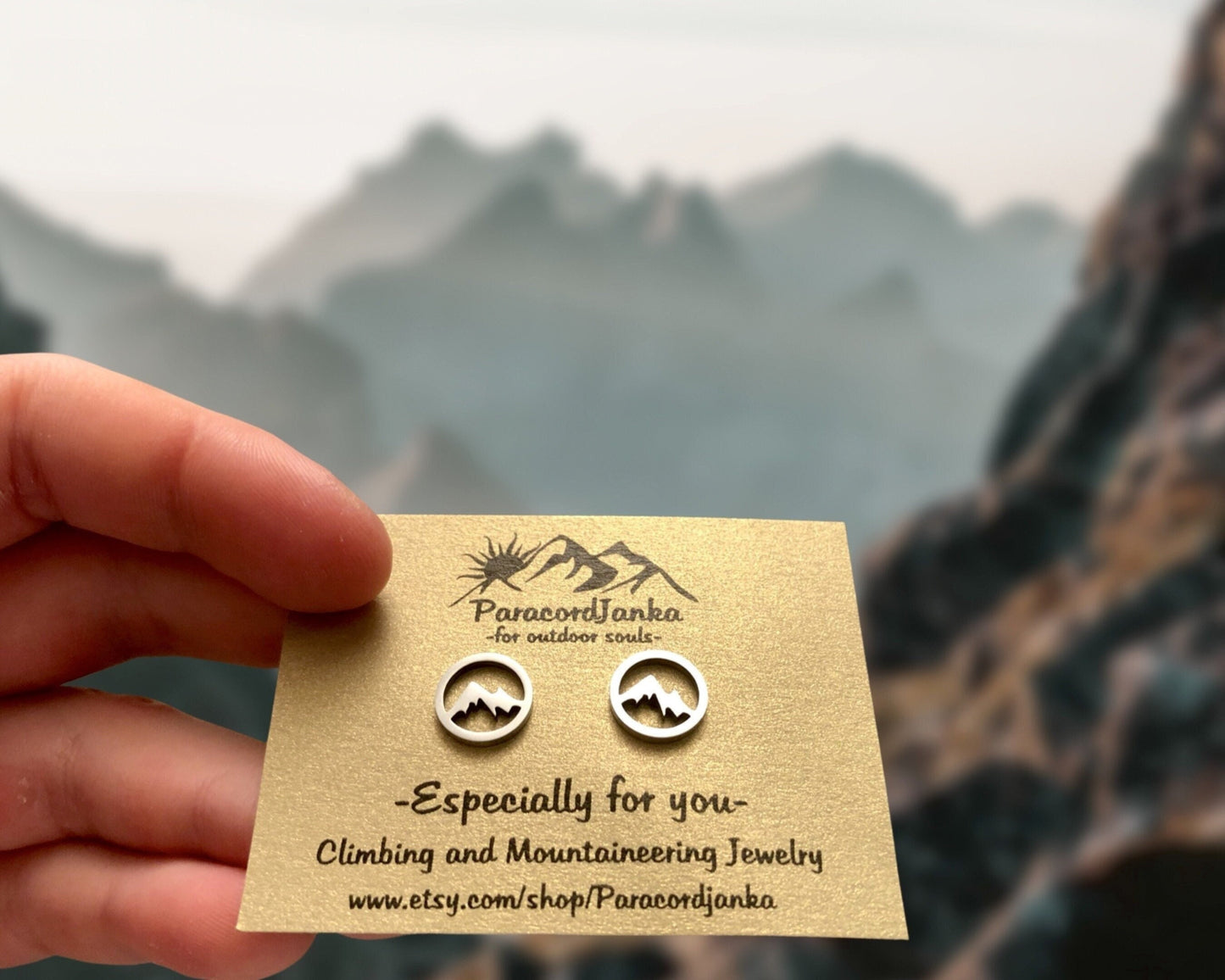 Minimalistic Mountain Earrings