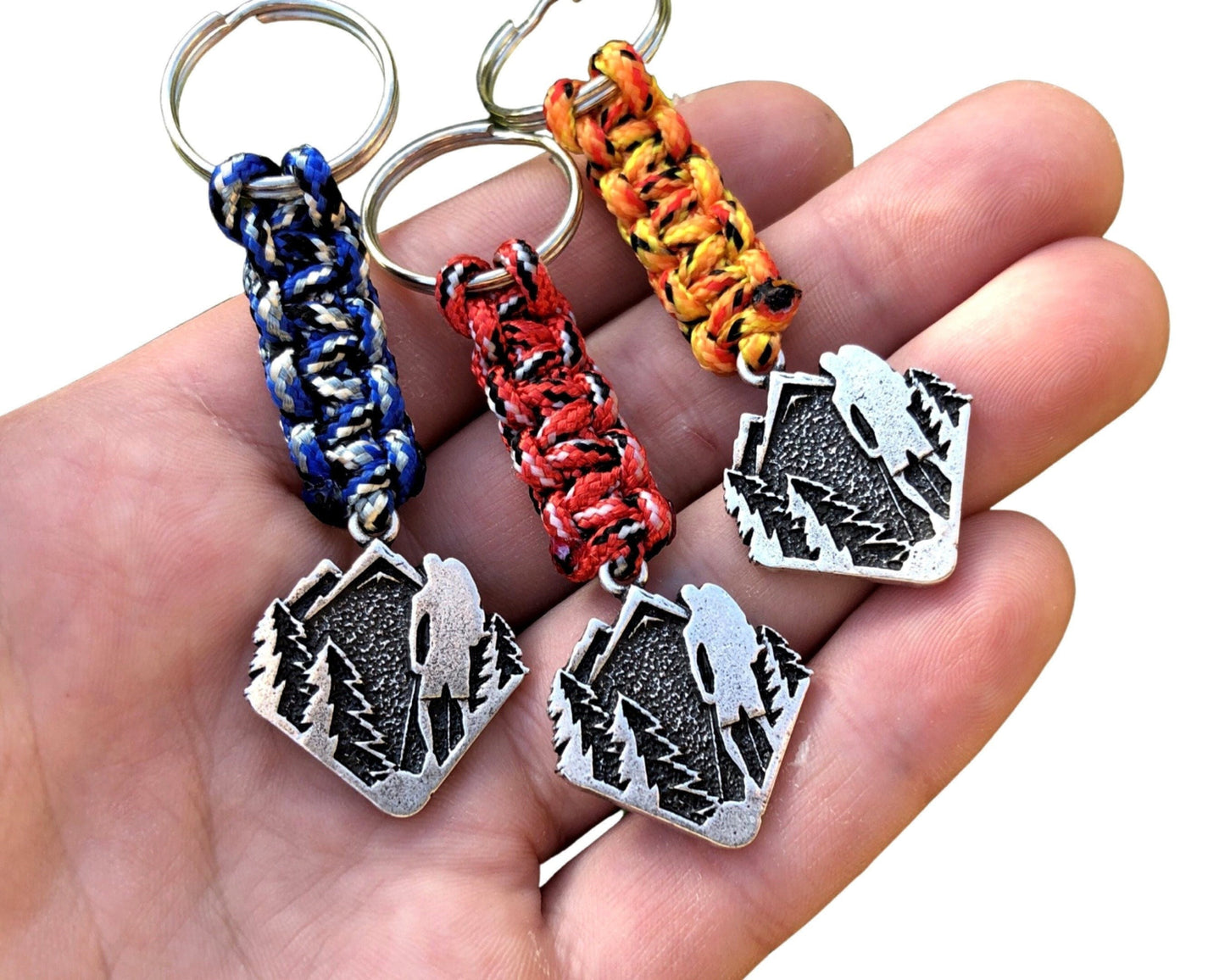 Hiking Mountain Keychain, Climbing Gift