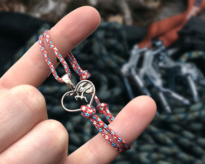 Heart Climbing Girl Bracelet Jewelry, Gift for Climber