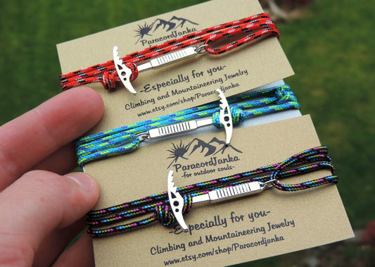 Ice Axe Mountain Bracelet Hiking Jewelry