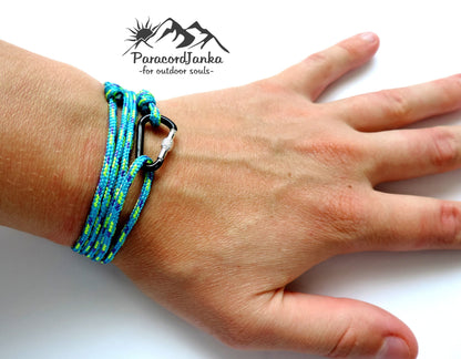 Long Climbing Bracelet, Climbing Carabiner, Gift for Climbers and Mountain Lover