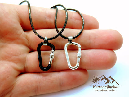 Climbing Carabiner Necklace, Climbing Jewelry, Climbing Gift