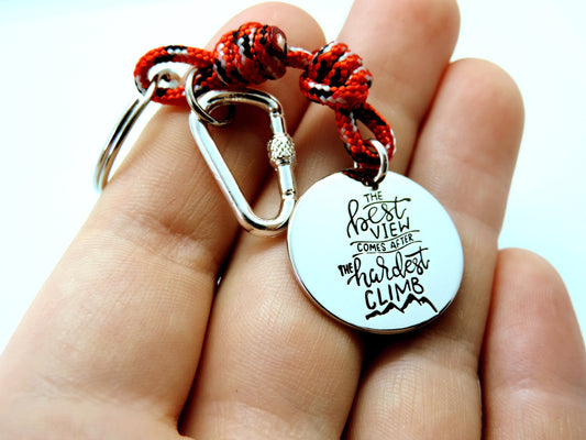 Climbing Keychain, Gift for Mountain Lovers, Climbing Jewelry