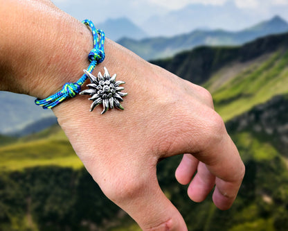 Edelweiss Mountain Bracelet, Gift for Mountain Lovers