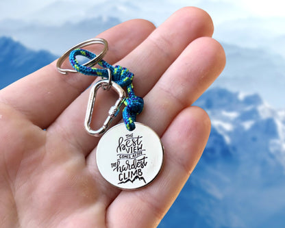 Climbing Keychain, Gift for Mountain Lovers, Climbing Jewelry