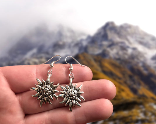 Edelweiss Mountain Flower Earrings