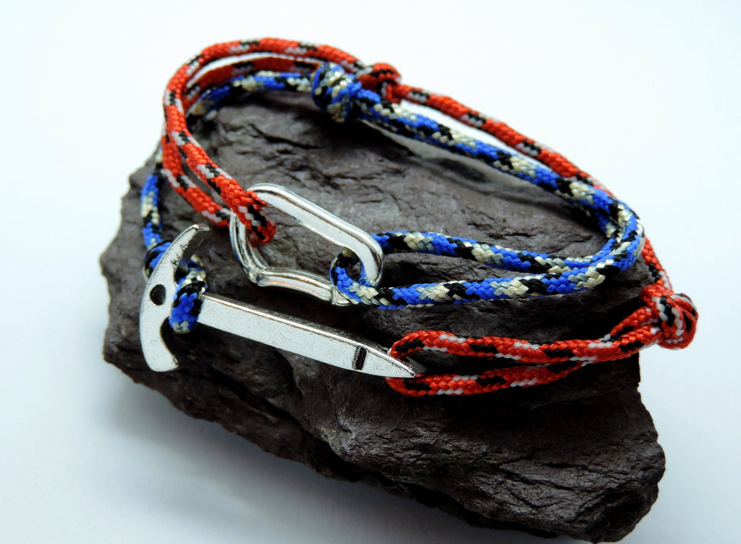 Climbing Bracelet, Gift for Climber, Carabiner Ice Axe Bracelet