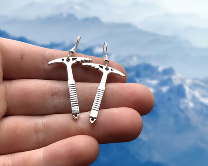 Ice Axe Earrings, Climbing Jewerly, Gift for Climber