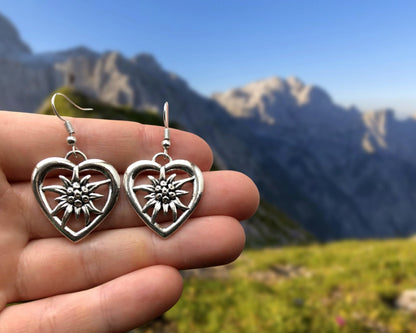 Edelweiss Mountain Flower Earrings