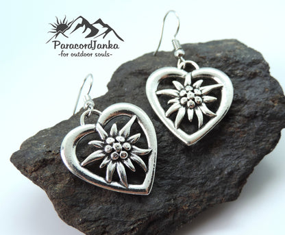 Edelweiss Mountain Flower Earrings