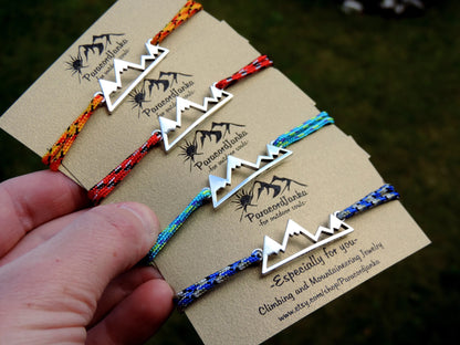 Mountain Bracelet, Gift for Mountain Lovers, Hiking Gift