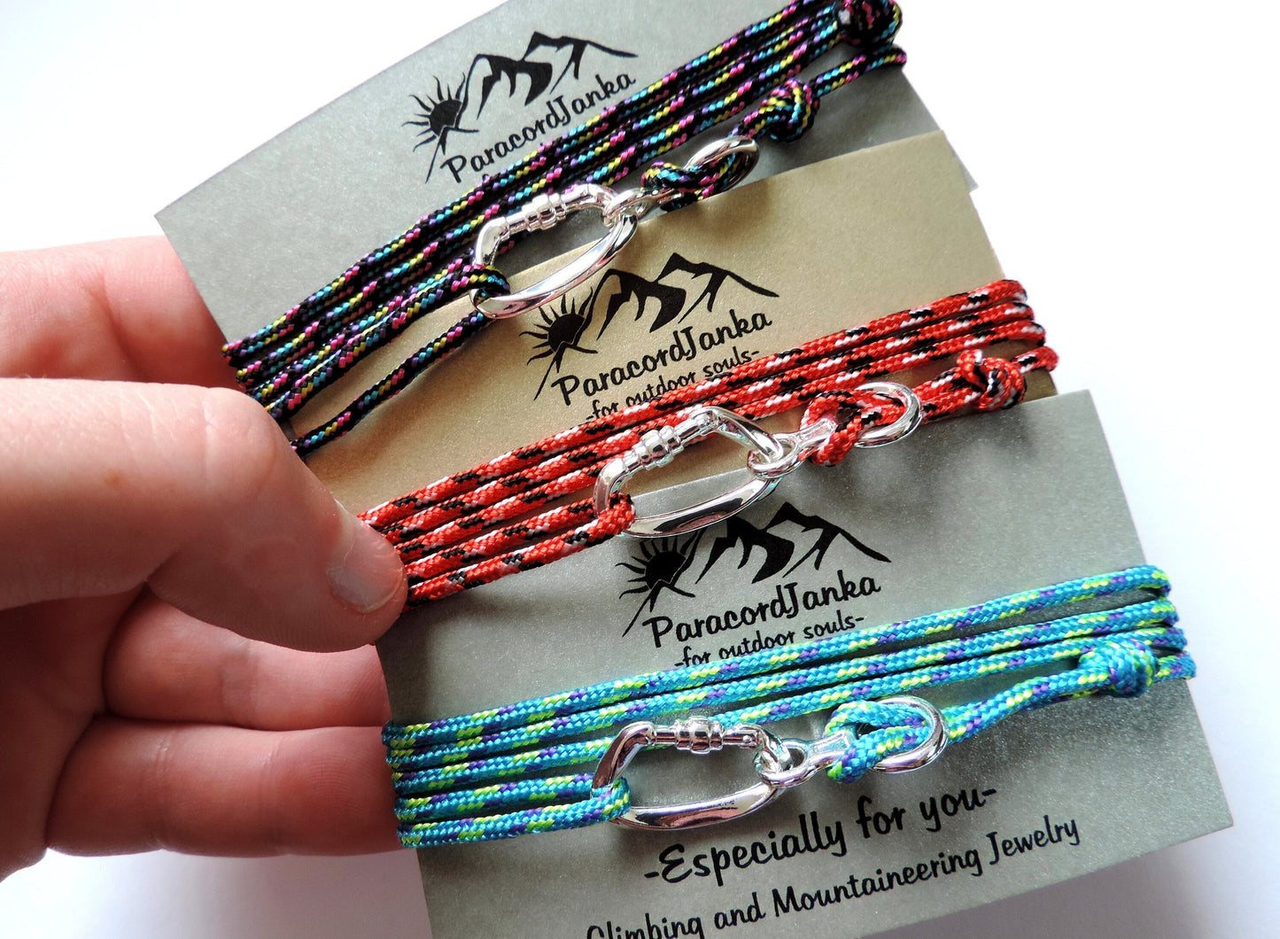 Long Climbing Bracelet, Gift for Climbers, Climbing Jewelry