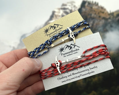 Ice Axe Mountain Bracelet Hiking Jewelry